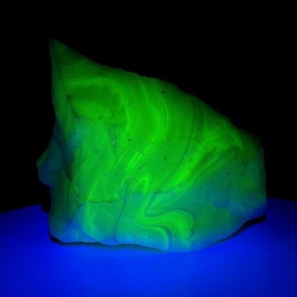 Jadeite Custard Glowing Swirl Slag Uranium Vintage Art Glass Cullet #4GX10 - Picture 2 of 9